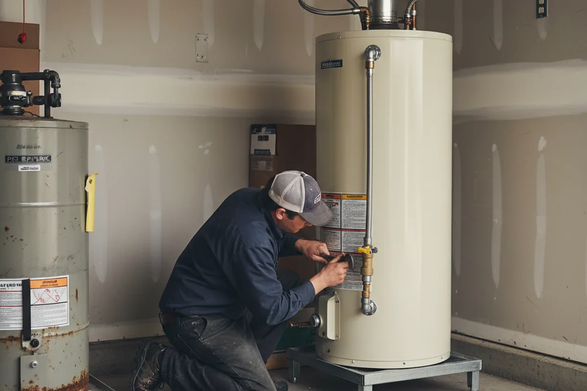 Water heater and shutoff valve replacement in Glenwood
